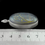 گردنبند عقیق کبود یمنی نقره زنانه و مردانه طرح « و ان یکاد » - Image 2