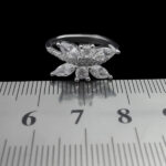 حلقه چند نگین نقره زنانه طرح رایکا - Image 3