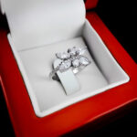 حلقه چند نگین نقره زنانه طرح رایکا - Image 2