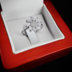 حلقه چند نگین نقره زنانه طرح راژان - Image 3