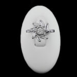 حلقه چند نگین نقره زنانه طرح راژان - Image 4