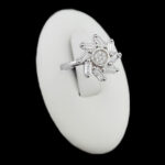 حلقه چند نگین نقره زنانه طرح راژان - Image 5