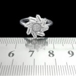 حلقه چند نگین نقره زنانه طرح راژان - Image 2