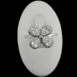 حلقه چند نگین نقره زنانه طرح آرمیتاژ - Image 4