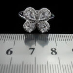 حلقه چند نگین نقره زنانه طرح آرمیتاژ - Image 3