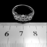 حلقه چند نگین نقره زنانه طرح مهسان - Image 2