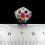 انگشتر نقره زنانه طرح رامبین با چند سنگ معدنی اصل‌‌‌ - Image 2