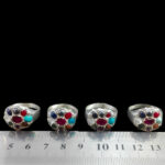 انگشتر نقره زنانه و مردانه طرح فریشان با چند سنگ معدنی اصل‌‌‌ - Image 2