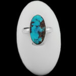 انگشتر فیروزه نیشابوری دست ساز نقره زنانه طرح ناهید + حرز امام جواد (ع) - Image 3