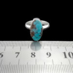 انگشتر فیروزه نیشابوری دست ساز نقره زنانه طرح ناهید + حرز امام جواد (ع) - Image 4