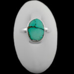 انگشتر فیروزه نیشابوری نقره دست ساز زنانه و مردانه طرح ژیوار + حرز امام جواد (ع) - Image 2