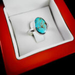 انگشتر فیروزه نیشابوری نقره دست ساز زنانه و مردانه طرح رسا + حرز امام جواد (ع) - Image 2