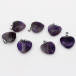 گردنبند آمیتیست الماس تراش زنانه طرح دل - Image 4