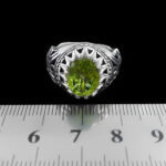 انگشتر زبرجد الماس تراش نقره مردانه دست ساز طرح فاخر آبتین - Image 2