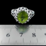 انگشتر زبرجد الماس تراش نقره مردانه طرح ماهان - Image 2