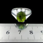 انگشتر زبرجد الماس تراش نقره مردانه دست ساز طرح یارا - Image 3