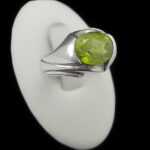 انگشتر زبرجد الماس تراش نقره مردانه طرح دست ساز حامد