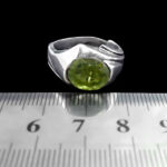 انگشتر زبرجد الماس تراش نقره مردانه طرح دست ساز حامد - Image 4