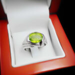 انگشتر زبرجد الماس تراش نقره مردانه طرح دست ساز حامد - Image 2