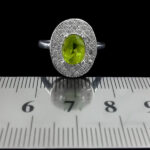 انگشتر زبرجد الماس تراش نقره زنانه طرح پریزاد - Image 2