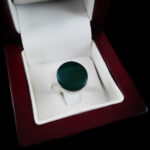 انگشتر عقیق سبز نقره دست ساز مردانه و زنانه طرح سورن+ حرز امام جواد (ع) - Image 3