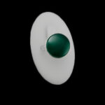 انگشتر عقیق سبز نقره دست ساز مردانه و زنانه طرح سورن+ حرز امام جواد (ع)