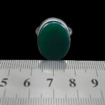 انگشتر عقیق سبز نقره دست ساز مردانه و زنانه طرح فرزاد - Image 2