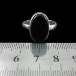 انگشتر عقیق مشکی نقره دست ساز مردانه و زنانه طرح میراژ + حرز امام جواد (ع) - Image 2