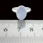 انگشتر عقیق کبود نقره دست ساز مردانه و زنانه طرح انوشه - Image 3