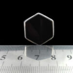 انگشتر عقیق مشکی نقره دست ساز مردانه و زنانه طرح شش ضلعی سترگ + حرز امام جواد (ع) - Image 3