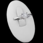 حلقه تک نگین نقره زنانه طرح سیمین