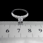 حلقه تک نگین نقره زنانه طرح سیمین - Image 3