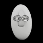 حلقه چند نگین نقره زنانه طرح نهال - Image 4