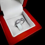 حلقه چند نگین نقره زنانه طرح نهال - Image 3