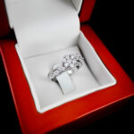 حلقه چند نگین نقره زنانه طرح ویدا - Image 3