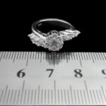 حلقه چند نگین نقره زنانه طرح ویدا - Image 4