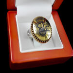 انگشتر حدید صینی نقره مردانه طرح یزدان با ذکر عین علی (ع) - Image 2