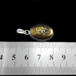 گردنبند حدید صینی زنانه و مردانه نقره کوچک دست ساز طرح عین علی (ع) + حرز امام جواد (ع) - Image 3