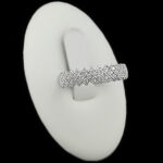 حلقه چند نگین نقره زنانه طرح وامین