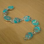 دستبند فیروزه نیشابوری نقره زنانه طرح فاروسا - Image 2