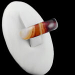 حلقه عقیق سلیمانی مردانه و زنانه طرح زرتشت - Image 5