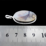 گردنبند عقیق شجر نقره دست ساز طرح شیلان +حرز امام جواد (ع) +تربت امام حسین (ع) - Image 2