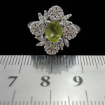 انگشتر زبرجد الماس تراش نقره زنانه طرح ثانیا - Image 3