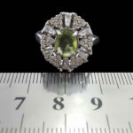 انگشتر زبرجد الماس تراش نقره زنانه طرح ثامیا - Image 3