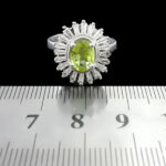 انگشتر زبرجد الماس تراش نقره زنانه طرح جانا - Image 3