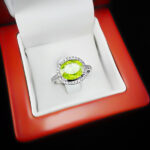 انگشتر زبرجد الماس تراش نقره زنانه طرح پرین - Image 2