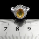 انگشتر الکساندریت الماس تراش نقره زنانه طرح آرتا - Image 3