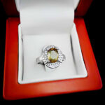 انگشتر الکساندریت الماس تراش نقره زنانه طرح آرتا - Image 2