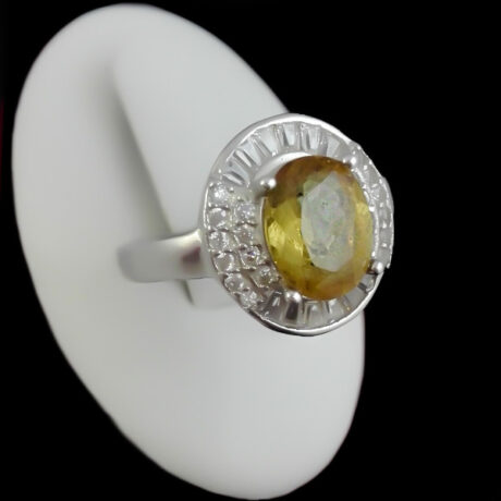 انگشتر الکساندریت الماس تراش نقره زنانه طرح آرتا