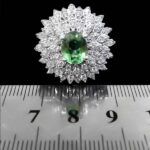 انگشتر الکساندریت الماس تراش نقره زنانه طرح آناهید - Image 3